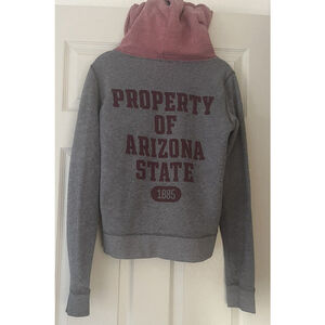 VTG Victoria's Secret PINK 5th&Ocean Womens Full Zip Hoodie Arizona State Size S